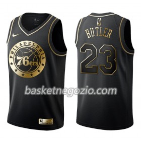 Canotte Uomo Philadelphia 76ers Jimmy Butler 23 Nike Nero Golden Edition Swingman